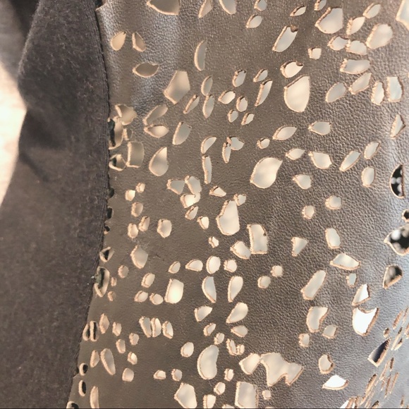 Bagatelle Black Leather Laser Cutout Tank Top XS - Picture 11 of 13